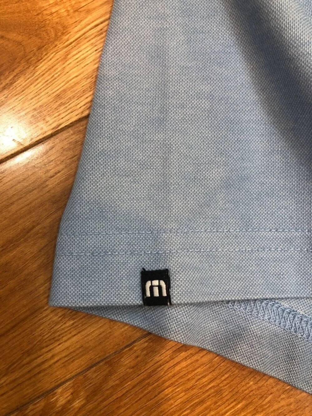 Travis Mathew Lightweight Pima Cotton Blend Short Sleeve Blue Polo Shirt Size L